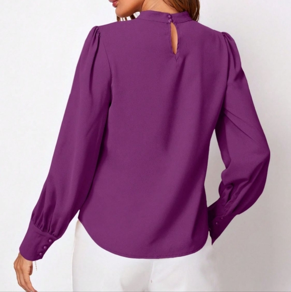 Ruched Reflections Blouse - Purple - Picture 3 of 4